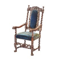 19TH CENTURY CARVED OAK ARM CHAIR at Ross's Online Art Auctions
